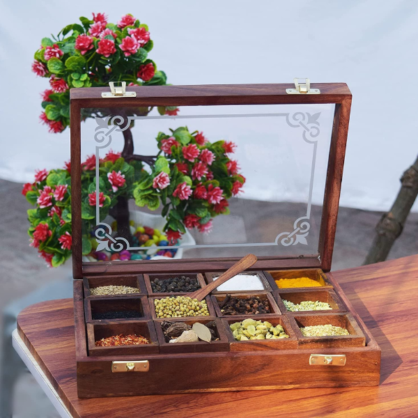 Wooden Spice Box Image